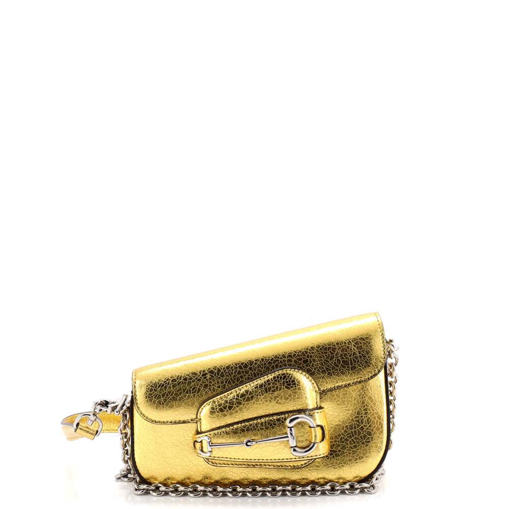 Gucci Horsebit Asymmetric Shoulder Bag #225619G16B - Picture 1 of 6